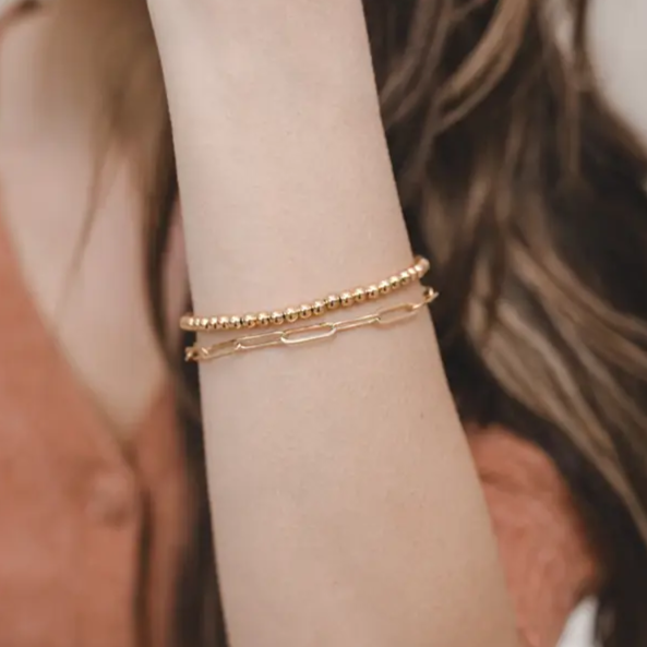 18K Gold-Plated Paper Clip Bracelet