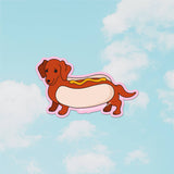 Weenie Hotdog Sticker (Mustard)