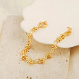 18K Gold-Plated Chunky Knotted Chain Bracelet