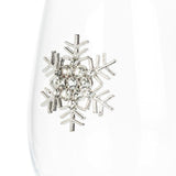 Stemless Wine Glass With Jewel Snowflake