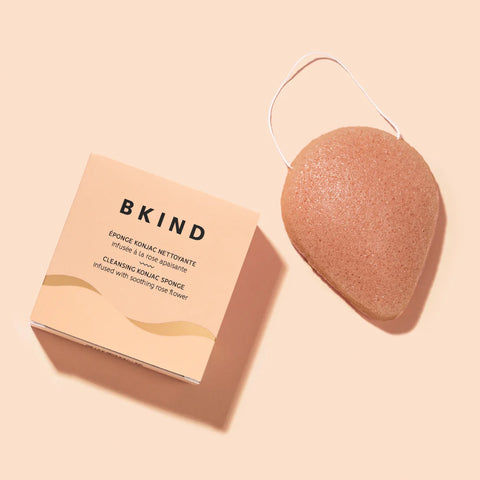 BKIND Cleansing Konjac Sponge - Soothing Rose Flower
