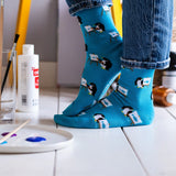 Women's Penguin Painting Socks