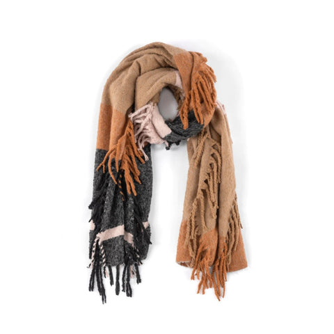Victoire Oversized Tan Scarf