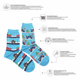 Women's Christmas Vintage Truck & Living Room Socks