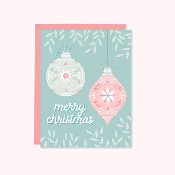 Merry Christmas Ornaments Card