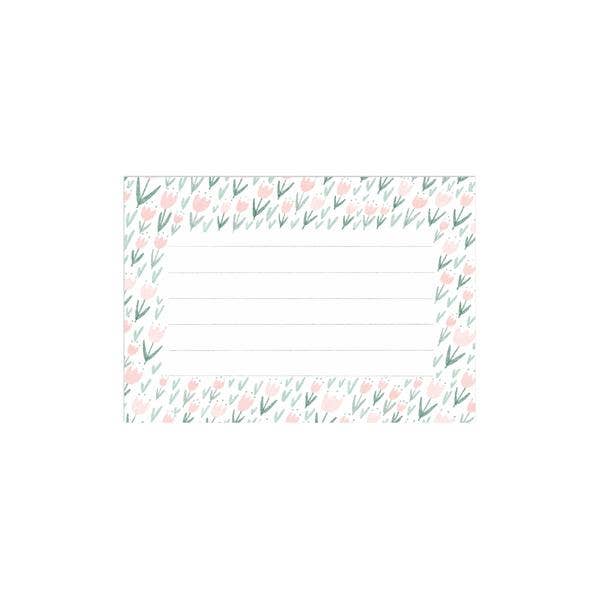 Pink Flowers Fancy Little Cards (Set of 10)