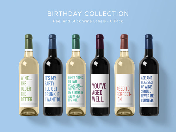 Birthday Wine Labels