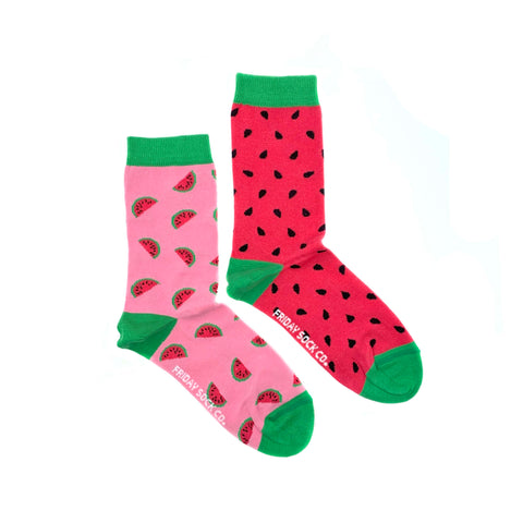 Women's Inside Out Watermelon Socks (Crew)