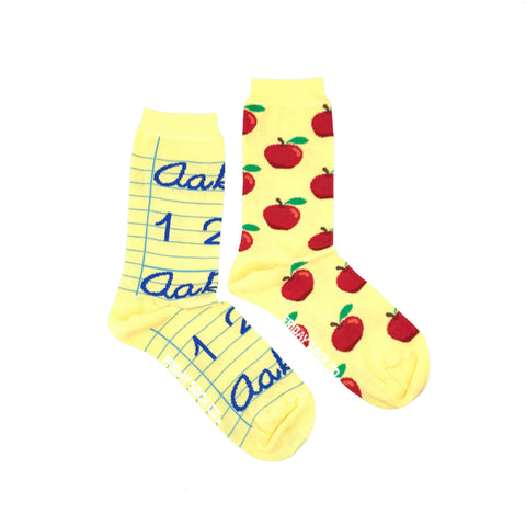 Women's Apple & Teacher Socks (Crew)