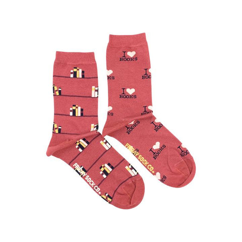 Women's I Love Books Socks (Crew)