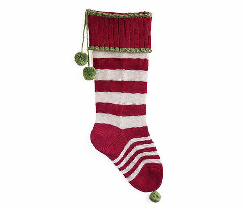 Candy Striped Rib-Cuff Stocking