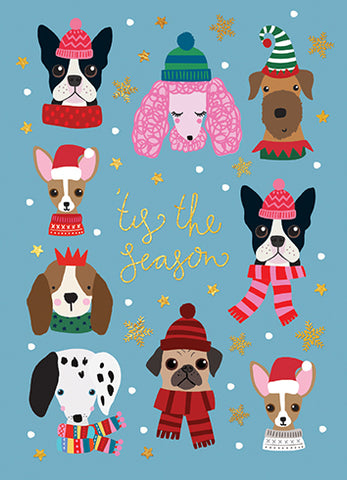 Set of 8 - Dogs In Hats Cards