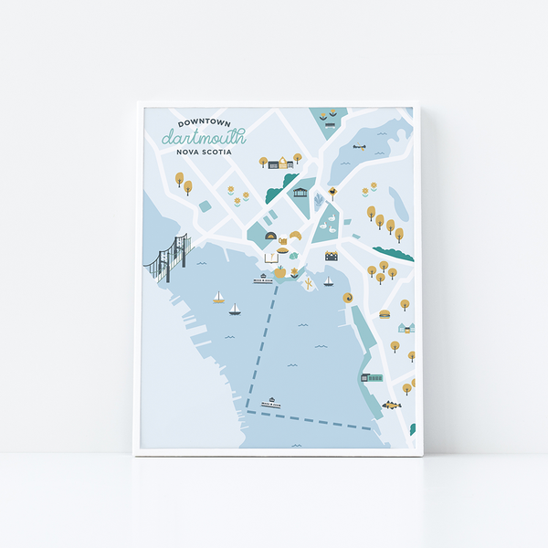 Downtown Dartmouth Map Print