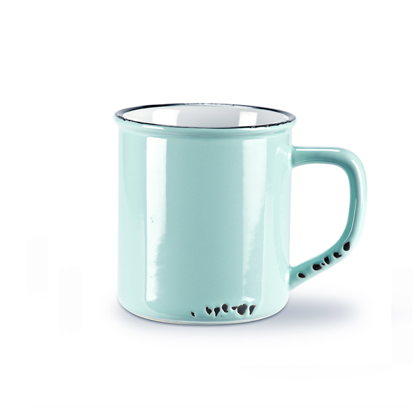 Mint Enamel-Style Stoneware Mug