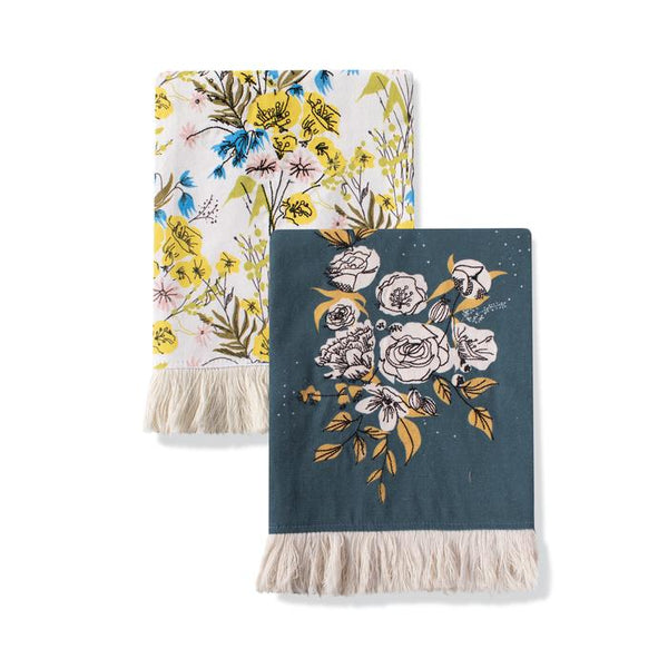 Boho Floral Tea Towel Set