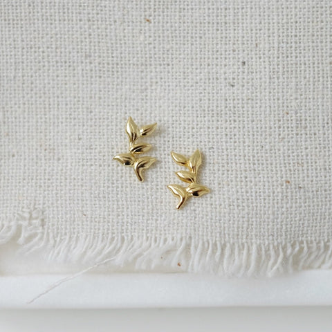 Gold Sprig Earrings