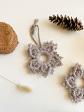 Locally Handmade Macrame Snowflake Ornaments