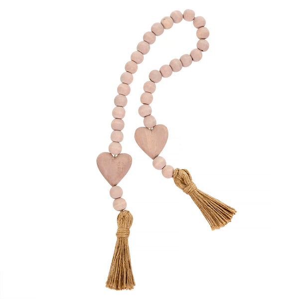 Handmade Heart Blessing Beads (Pink)