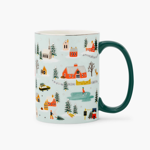 Holiday Village Porcelain Mug