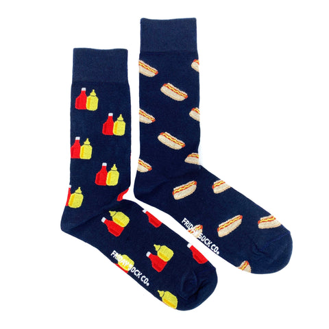 Men's Mustard Ketchup & Hot Dog Socks (Tall)