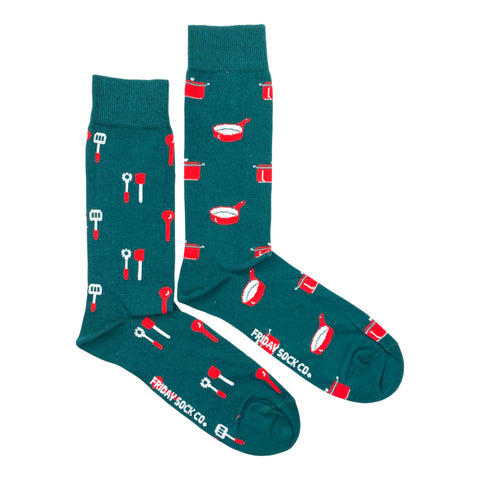 Men's Spatula & Pan Cooking Socks (Tall)