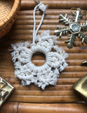 Locally Handmade Macrame Snowflake Ornaments