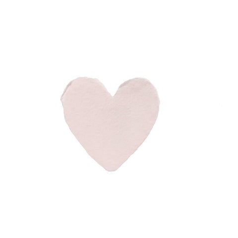 Blush Handmade Paper Hearts (Set of 6)