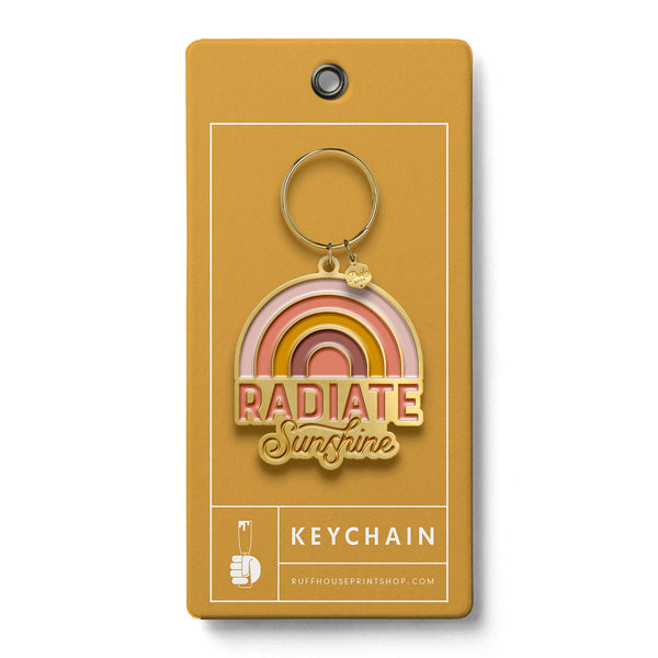 Radiate Sunshine Enamel Keychain