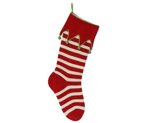 Elf Cuff Striped Stocking