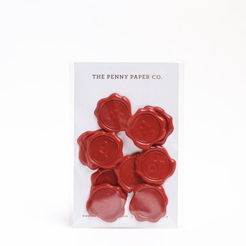Wax XO Envelope Seals (Red)