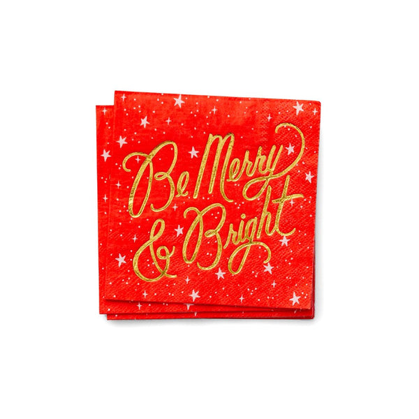 Be Merry and Bright Cocktail Napkins