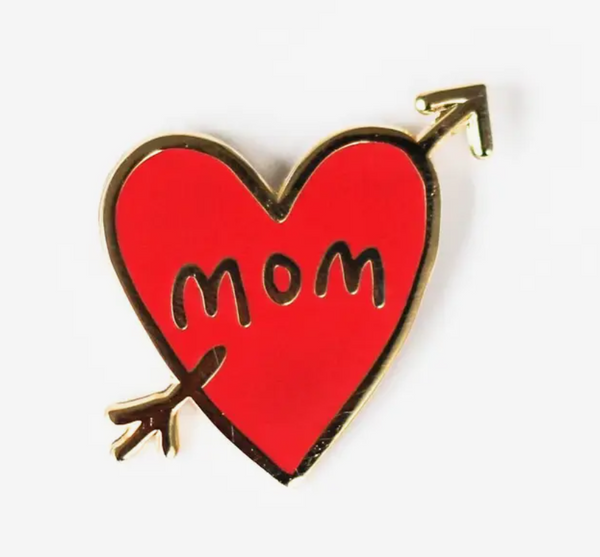 Mom Tattoo Heart Enamel Pin