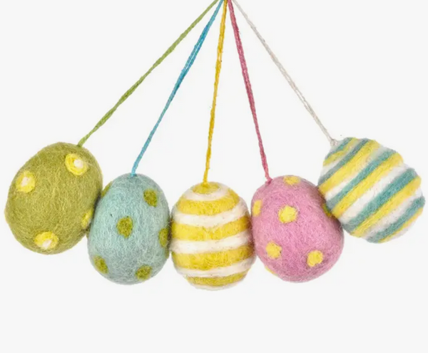 Assorted Egg Felt Ornaments