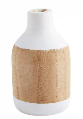 Hand-Painted Paulownia Wood Bud Vase