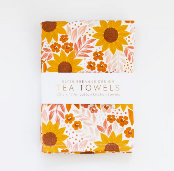 Sunflower Field Tea Towel