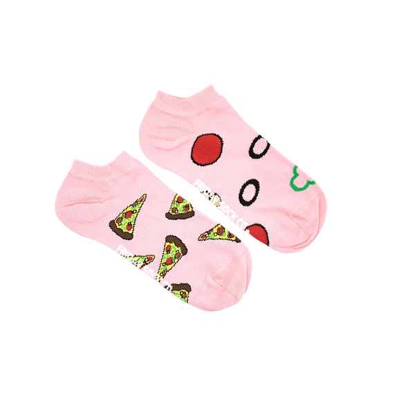 Women's Pink Pizza Topping & Pizza Ankle Socks