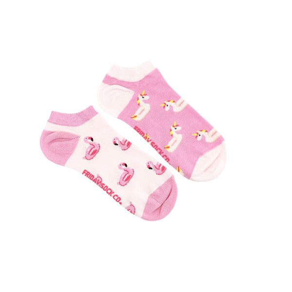 Women's Unicorn & Flamingo Pool Floaty Ankle Socks