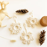 Locally Handmade Macrame Snowflake Ornaments