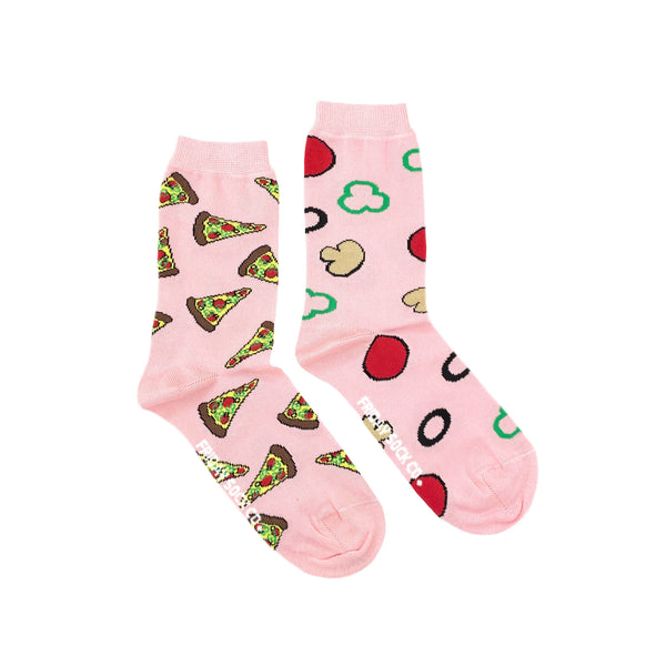 Women's Pink Pizza Socks (Crew)