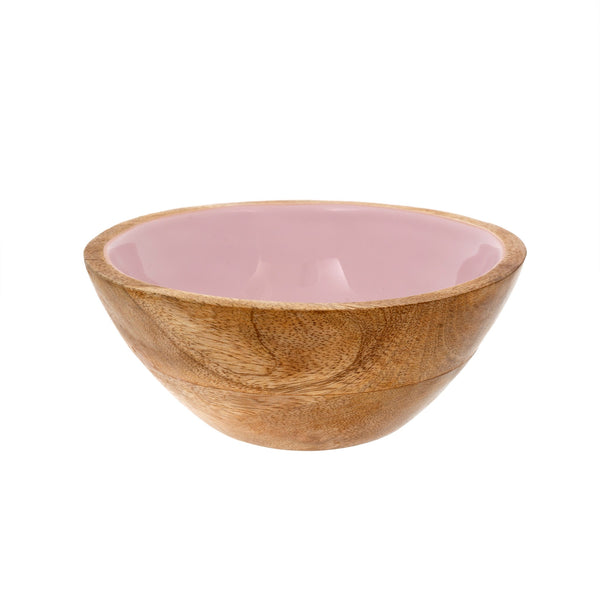 Lilac Wood & Enamel Bowl (Large)