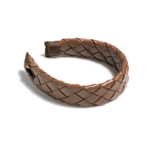 Woven Faux Leather Headband