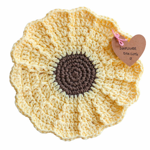 Locally Crocheted Sunflower Dishcloth