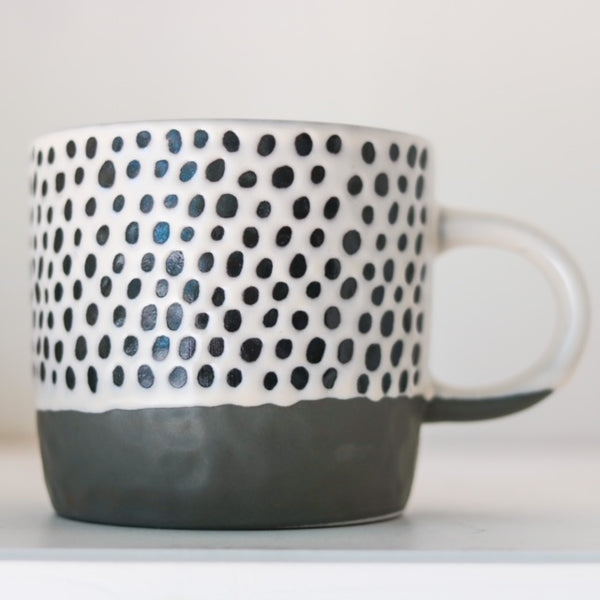 Handmade Polka Dot Mugs