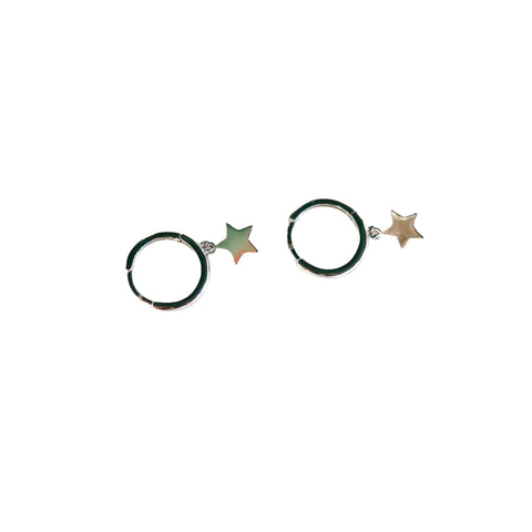 Sterling Silver Ryleigh Hoops w/ Stars