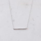 Silver Sparkle Bar Necklace