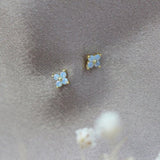 Dainty Flower Opalite Stud Earrings