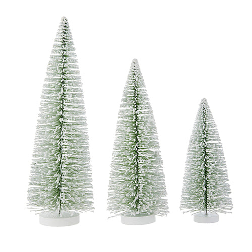 Flocked Bottle Brush Trees