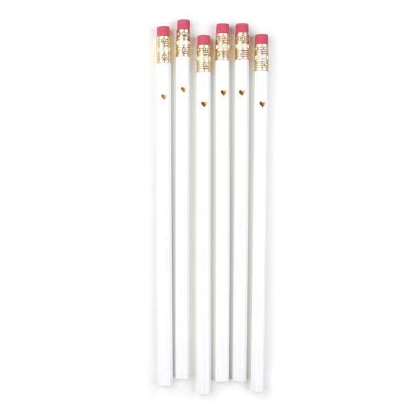 White Heart Pencils